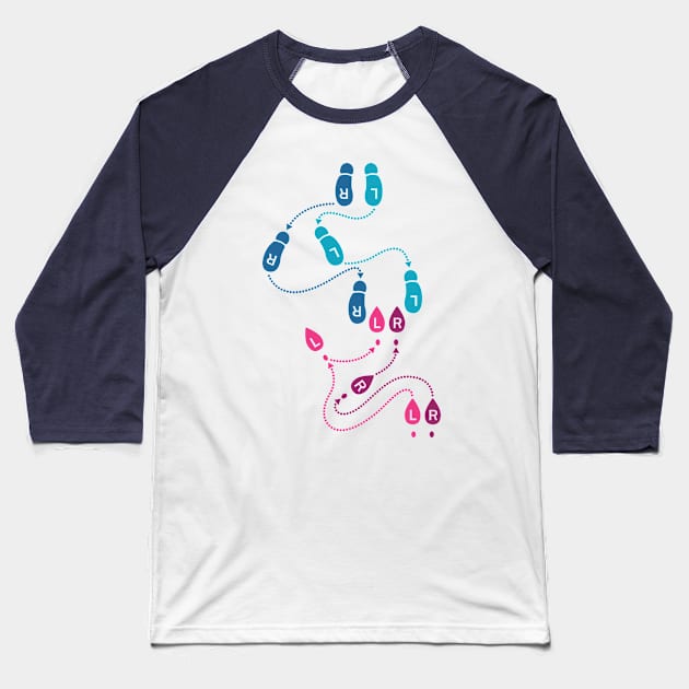 Dance Steps Baseball T-Shirt by GraphicGibbon